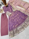 Oc 252 Fendy Sillk Sequence Embroidery Work Girls Kids Wear